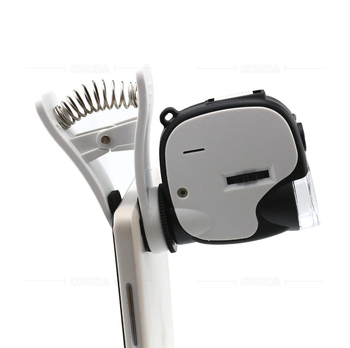 Lupa de mână 55x cu 3 LED, model 7004DB, ABS și lentile acrilice, pentru verificarea bancnotelor, bijuteriilor și antichităților