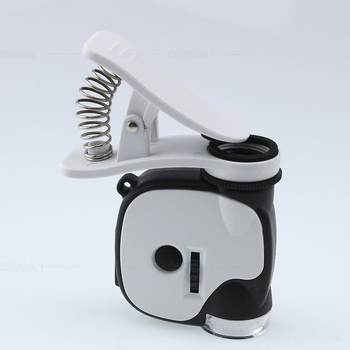 Lupa de mână 55x cu 3 LED, model 7004DB, ABS și lentile acrilice, pentru verificarea bancnotelor, bijuteriilor și antichităților