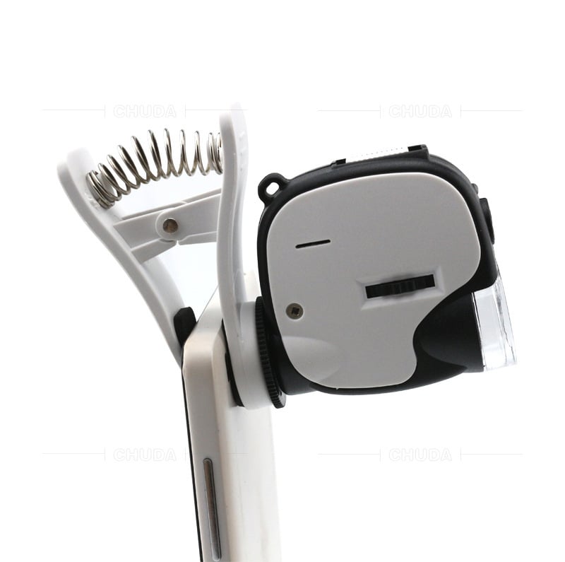 Lupa de mână 55x cu 3 LED, model 7004DB, ABS și lentile acrilice, pentru verificarea bancnotelor, bijuteriilor și antichităților