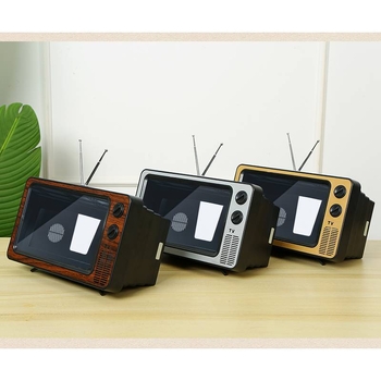 Suport de birou pentru telefon cu amplificator de ecran integrat (ABS, lentile acrilice, stil general)