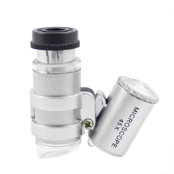 Chuda 45x Prijenosni mini mikroskop za nakit s 2 LED svjetla, model 10081-4