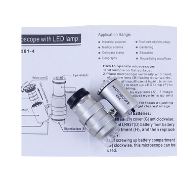 Chuda 45x Prijenosni mini mikroskop za nakit s 2 LED svjetla, model 10081-4