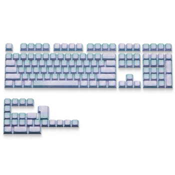 Xvx Snow 131-ključni PBT set kapica tipki za mehaničku tipkovnicu, sublimacijski tisak, bočno ugravirane prozirne, kompatibilno s Cross-stem