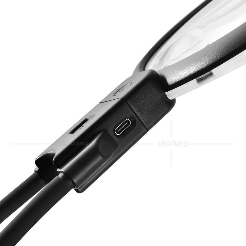 Lupa LED cu mărire 5x/15x, reîncărcabilă, 36 LED-uri, iluminare în trei trepte, pentru gât sau ținută în mână