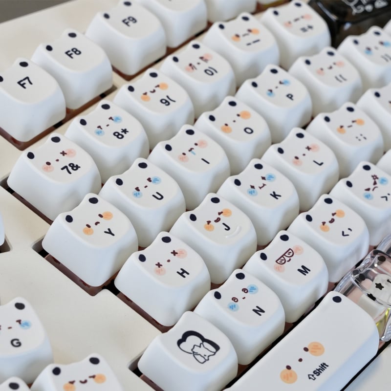 XVX Puppy Dudu set capace taste pentru tastatură mecanică, sublimare, 153 taste, ABS, iluminare RGB, compatibil MX