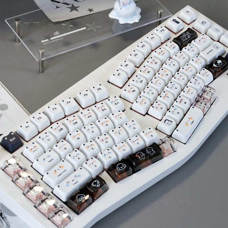 XVX Puppy Dudu set capace taste pentru tastatură mecanică, sublimare, 153 taste, ABS, iluminare RGB, compatibil MX