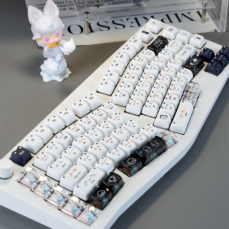 XVX Puppy Dudu set capace taste pentru tastatură mecanică, sublimare, 153 taste, ABS, iluminare RGB, compatibil MX