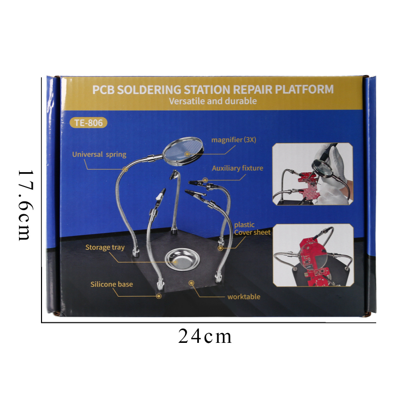 Playful vision TE-806 lupă cu clemă pentru reparații PCB, mărire HD