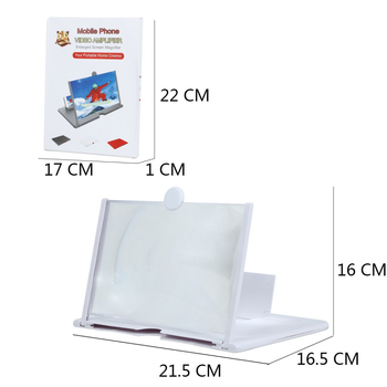 Suport pentru ecranul telefonului cu lupă 3D HD — suport de birou din plastic, brand Xin Yihan, personalizare disponibilă