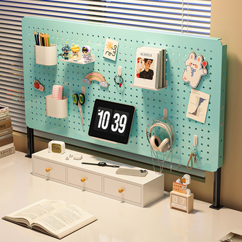 Perforētās plāksnes uzglabāšanas statīvs, uzstādīšana bez urbšanas, vertikāls dizains studentu galdam