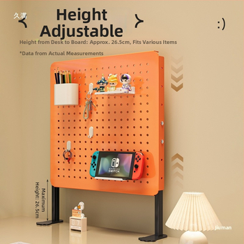 Perforētās plāksnes uzglabāšanas statīvs, uzstādīšana bez urbšanas, vertikāls dizains studentu galdam