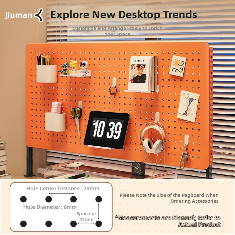 Perforētās plāksnes uzglabāšanas statīvs, uzstādīšana bez urbšanas, vertikāls dizains studentu galdam