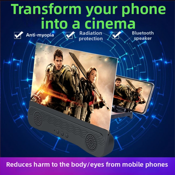 Tālruņa ekrāna palielinātājs ar Bluetooth skaļruni, galda statīvs, 2–3× palielinājums, HD displejs