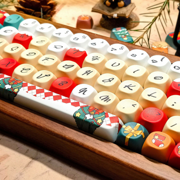 Set de capace PBT pentru tastatură mecanică, 129 de taste, dye-sublimation, compatibil cu switch-uri verzi, conectat prin cablu