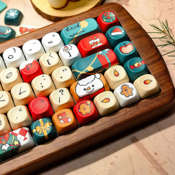 Set de capace PBT pentru tastatură mecanică, 129 de taste, dye-sublimation, compatibil cu switch-uri verzi, conectat prin cablu