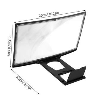 Σταντ Ενίσχυσης Οθόνης Κινητού, Ουδέτερη μάρκα, Υλικό: Πλαστικό + Plexiglass, Υποστήριξη Προσαρμογής