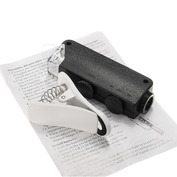 Lupă de mărire portabilă cu clips pentru telefon, mărire 60-100×, pentru identificarea bijuteriilor și a antichităților.