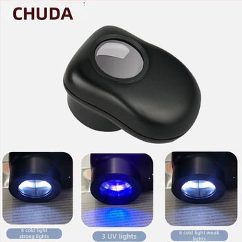 Chuda lupă de mână pentru citirea caracterelor mici și identificarea jadului antic cu iluminare LED – Modelul 1266
