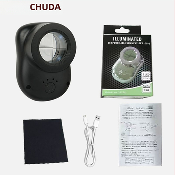 Chuda lupă de mână pentru citirea caracterelor mici și identificarea jadului antic cu iluminare LED – Modelul 1266