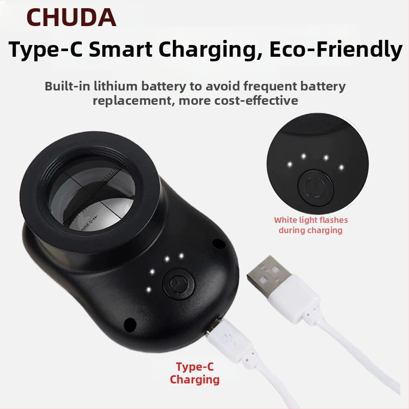 Chuda lupă de mână pentru citirea caracterelor mici și identificarea jadului antic cu iluminare LED – Modelul 1266