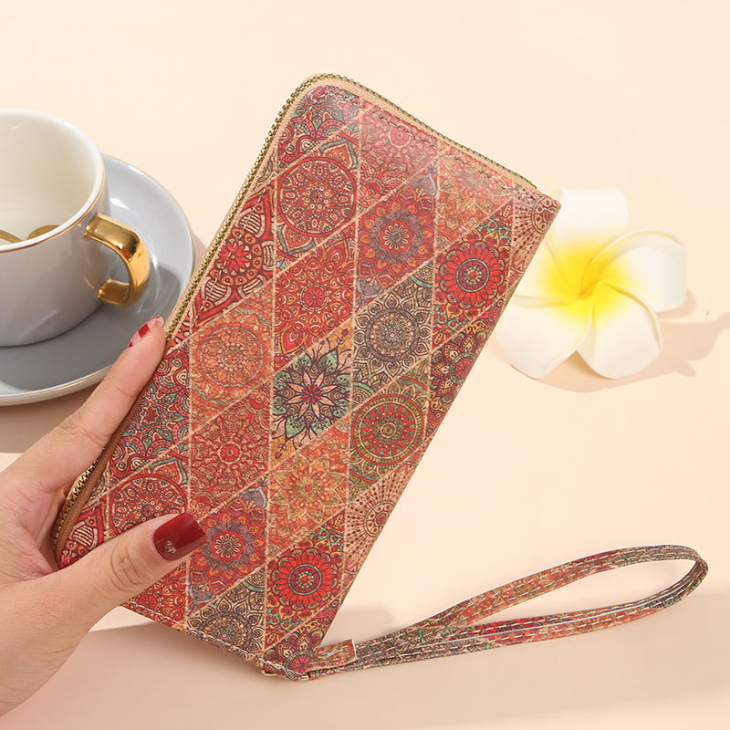 Μποέμικο πολυλειτουργικό πορτφόλι-κλατς με γεωμετρικό σχέδιο, PU δέρμα, ultra-light και ανθεκτικό, επένδυση πολυεστέρα, Άνοιξη 2025