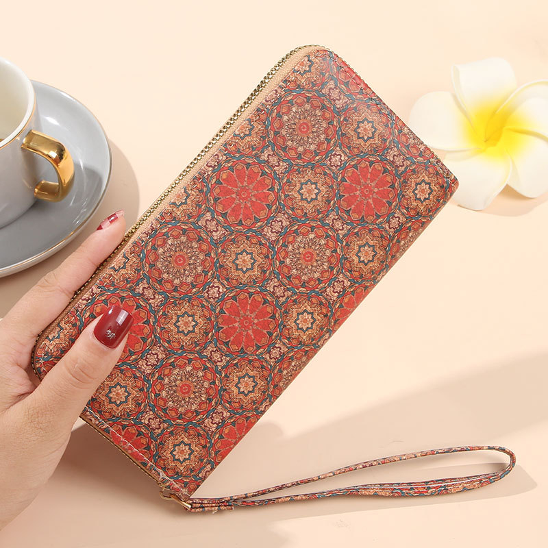 Μποέμικο πολυλειτουργικό πορτφόλι-κλατς με γεωμετρικό σχέδιο, PU δέρμα, ultra-light και ανθεκτικό, επένδυση πολυεστέρα, Άνοιξη 2025