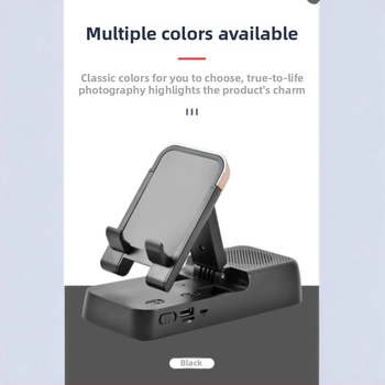 Stojan na záber zhora s Bluetooth reproduktorom a držiakom na telefón – ABS plast