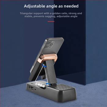 Stojan na záber zhora s Bluetooth reproduktorom a držiakom na telefón – ABS plast