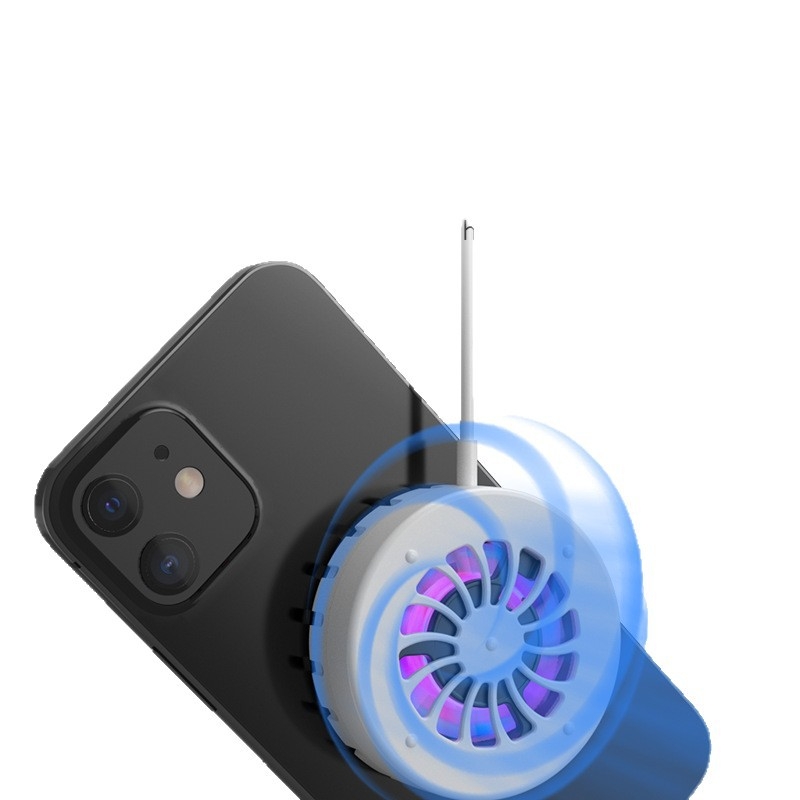 Încărcător wireless magnetic cu răcire și lumină ambientală, 15W maxim, încărcare rapidă Type-C, QC3.0