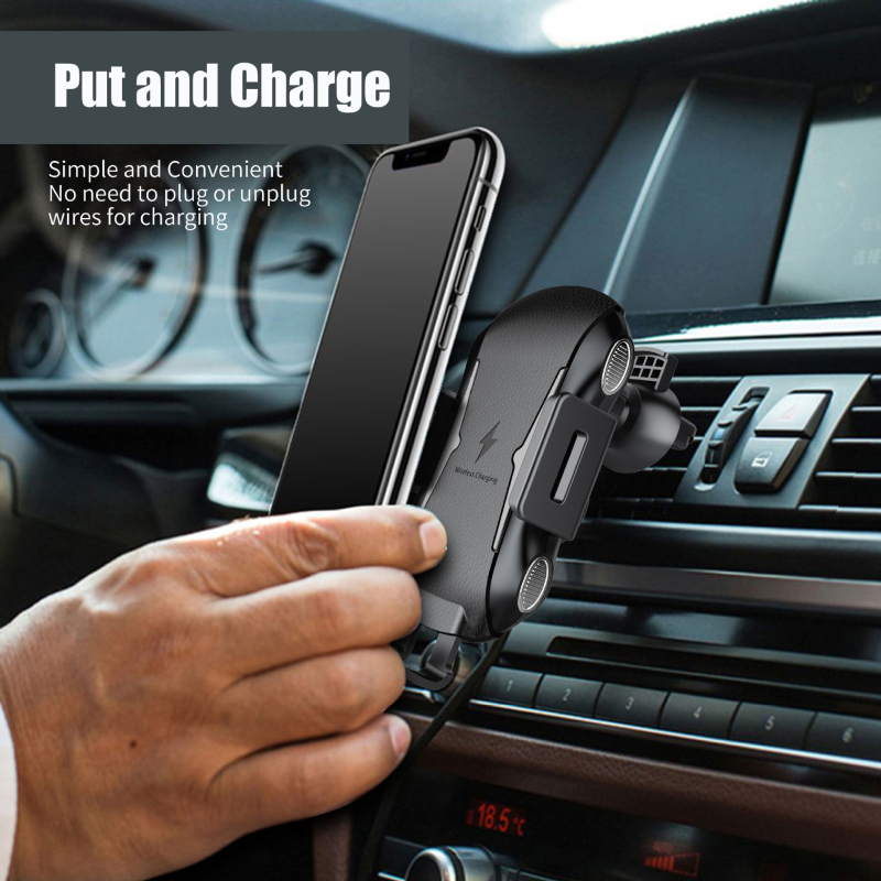 Freedrive Încărcător auto wireless rapid cu senzor de atingere, 10W QC2.0, 1.5A Micro USB, CE/FCC/ROHS