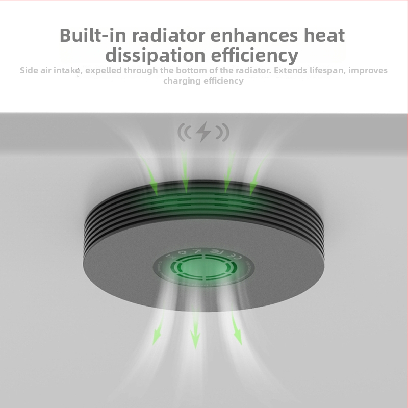 Bezdrôtová nabíjačka 10W s chladiacim ventilátorom, QC3.0 rýchle nabíjanie, vstup 12V, výstup 2A