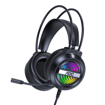AOC GH120 Esports juhtmega USB mängukõrvaklapid PC jaoks, mikrofoniga, 40 mm draiverid, sagedusvahemik 20–20000 Hz, 2 m kaabel