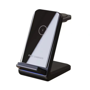 3-σε-1 ασύρματο φορτιστή βάσης για κινητό και smartwatch, 15W γρήγορη φόρτιση, QC4.0, 5V/3A 9V/3A