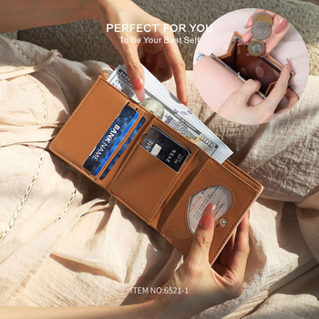 Πορτοφόλι PU, μινιμαλιστικό και κομψό, για καθημερινή χρήση, ελαφρύ και ανθεκτικό στη φθορά, εσωτερική επένδυση πολυεστέρα, επίσημο ιδιωτικό εμπορικό σήμα, κυκλοφορία φθινόπωρο 2025