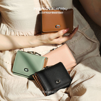 Πορτοφόλι PU, μινιμαλιστικό και κομψό, για καθημερινή χρήση, ελαφρύ και ανθεκτικό στη φθορά, εσωτερική επένδυση πολυεστέρα, επίσημο ιδιωτικό εμπορικό σήμα, κυκλοφορία φθινόπωρο 2025