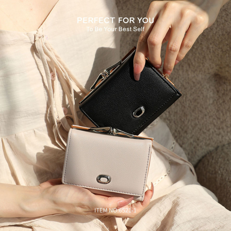 Πορτοφόλι PU, μινιμαλιστικό και κομψό, για καθημερινή χρήση, ελαφρύ και ανθεκτικό στη φθορά, εσωτερική επένδυση πολυεστέρα, επίσημο ιδιωτικό εμπορικό σήμα, κυκλοφορία φθινόπωρο 2025