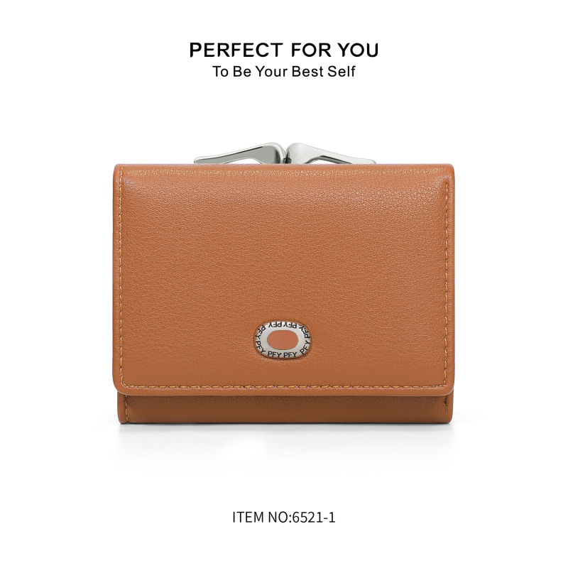 Πορτοφόλι PU, μινιμαλιστικό και κομψό, για καθημερινή χρήση, ελαφρύ και ανθεκτικό στη φθορά, εσωτερική επένδυση πολυεστέρα, επίσημο ιδιωτικό εμπορικό σήμα, κυκλοφορία φθινόπωρο 2025