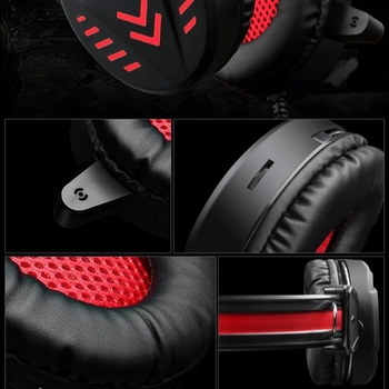 Urban Square A1 vezetékes over-ear gamer headset mikrofonnal, 3,5 mm jack, 2,2 m kábel, PC-kompatibilis