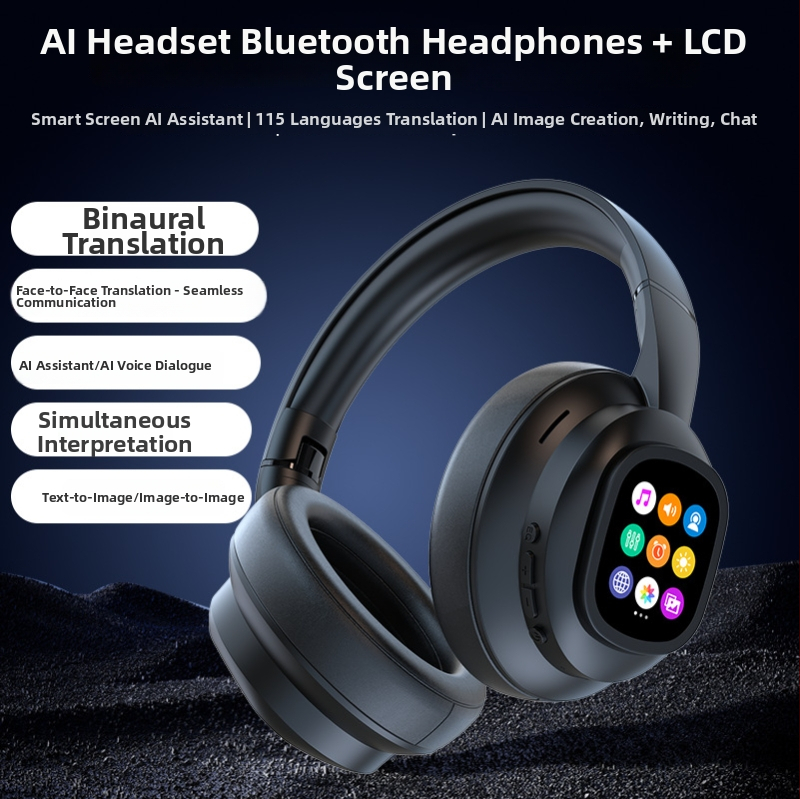 Belaidased kaelapaela kõrvaklapid ekraaniga ja AI tõlkega, X1 PRO Bluetooth kõrvaklapid, 10 mm draiverid