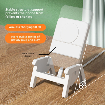Ασύρματη βάση φόρτισης με πιστοποίηση Qi, μέγιστη ισχύς 15W, QC3.0, επιτραπέζιο κάθετο στήριγμα κινητού