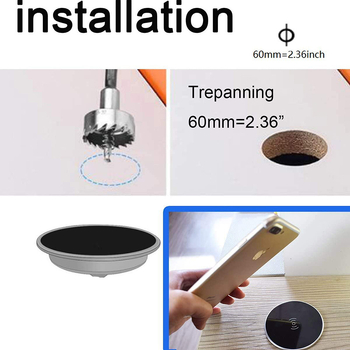 Încărcător wireless din aliaj CNC de aluminiu, încorporat, 15W încărcare rapidă, QC3.0, rezistent la apă și praf