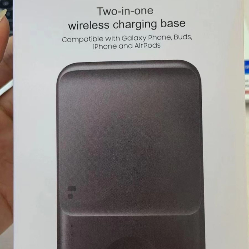 2-σε-1 ασύρματος φορτιστής για Samsung κινητό και smartwatch, 15W γρήγορη φόρτιση, QC3.0, 2A έξοδος