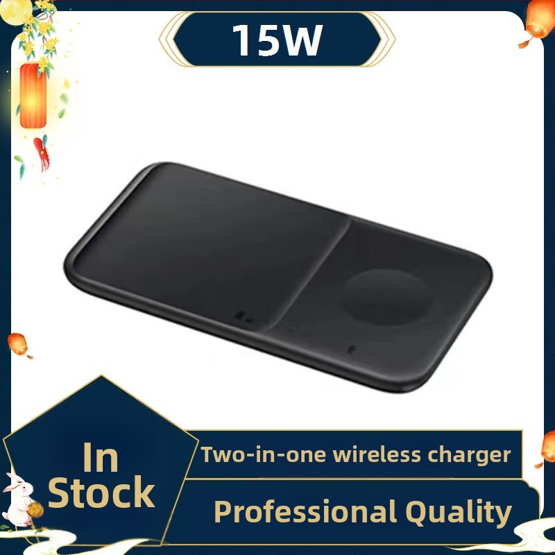 2-σε-1 ασύρματος φορτιστής για Samsung κινητό και smartwatch, 15W γρήγορη φόρτιση, QC3.0, 2A έξοδος