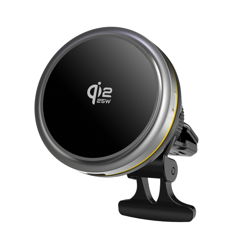 Qi2.2 Μαγνητικός ασύρματος φορτιστής αυτοκινήτου με ψύξη ημιαγωγών, 25W, 3A έξοδος, στήριγμα τηλεφώνου, KC πιστοποιημένο