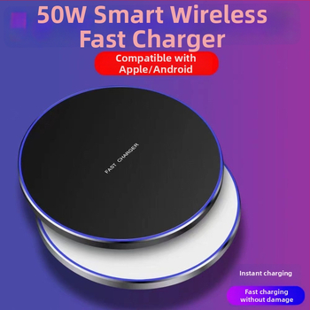 Bezdrôtová nabíjačka disk, hliníková zliatina, 15W rýchle nabíjanie, QC 3.0, 1.66A výstup, Kompatibilné s Apple, Huawei, Samsung