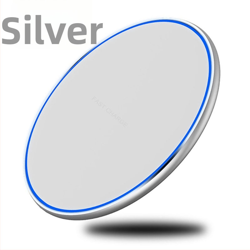 Bezdrôtová nabíjačka disk, hliníková zliatina, 15W rýchle nabíjanie, QC 3.0, 1.66A výstup, Kompatibilné s Apple, Huawei, Samsung
