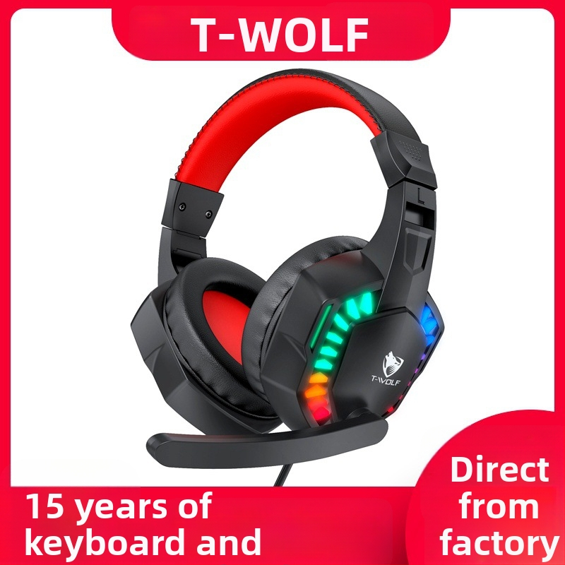 Thunderwolf H120 herné slúchadlá pre PC, s mikrofónom, 40 mm meniče, USB + 3,5 mm, dĺžka kábla 1,7 m