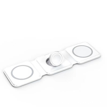 S30 3-σε-1 αναδιπλούμενο ασύρματο φορτιστή για κινητό, ακουστικά και ρολόι, μέγ. 15W, μαγνητική ασύρματη φόρτιση, QC4.0 γρήγορη φόρτιση