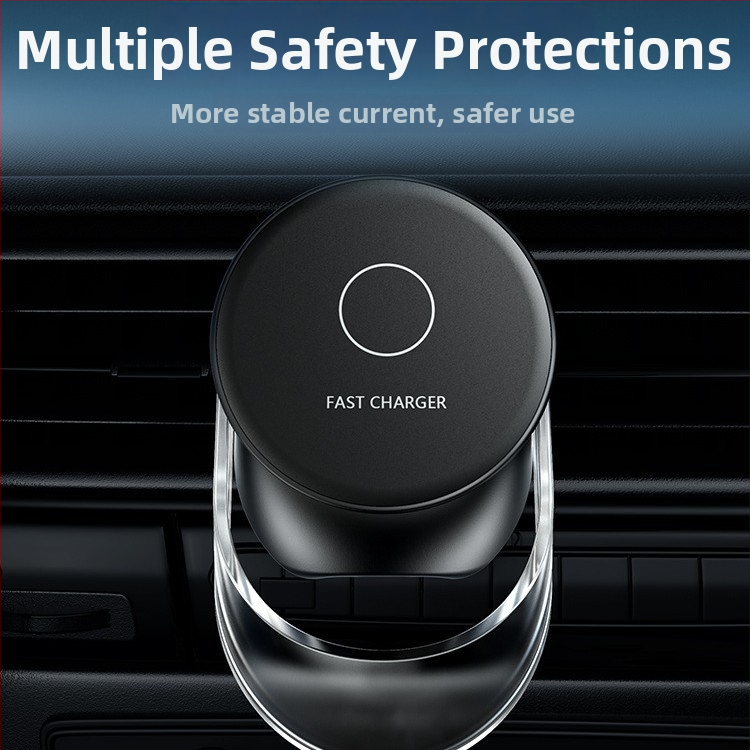 MagSafe bezdrôtová nabíjačka do auta 15W so magnetickým držiakom na telefón a navigačnou oporou, QC3.0 rýchle nabíjanie