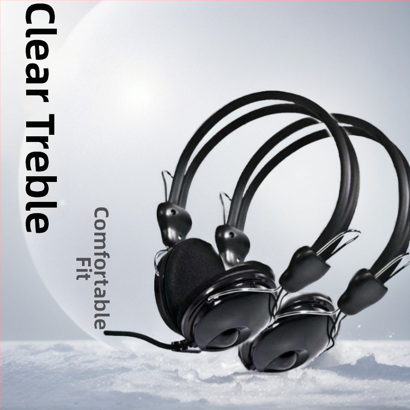 Drôtové PC slúchadlá pre e-sporty, retro štýl, 3,5 mm konektor, kábel 1,8 m, bez mikrofónu